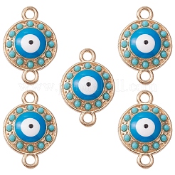 Подвески из сплава с эмалью и синтетической бирюзой&nbsp;FIND-YW0003-53