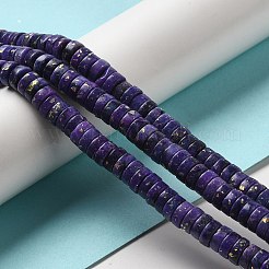 天然ドロマイトビーズ連売り  合成オパールと  染め  ディスク  ヒシビーズ  パープル  8x3.5mm  穴：0.8mm  約118~120個/連  15.94''（40.5センチメートル）&nbsp;G-K350-B01-03F
