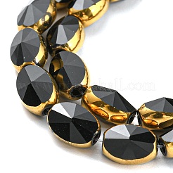 Стеклянные бусины с гальваническим покрытием &nbsp;X-EGLA-G037-03A-HP07