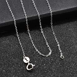 Антикоррозийное родиевое покрытие 925 стерлингового серебра кабельные цепочки ожерелья&nbsp;NJEW-N0048-46-18