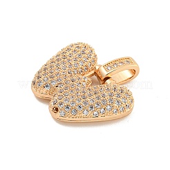 Pendentifs en laiton zircon cubique transparent&nbsp;KK-B099-01G-W