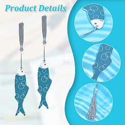 20 шт. деревянные закладки 5-х цветов AJEW-PH0005-02