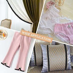 Эластичная кружевная отделка из полиэстера&nbsp;SRIB-WH0011-122B