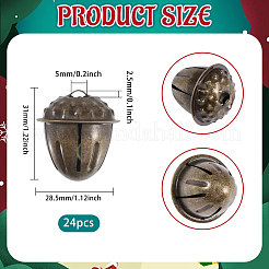 24 шт. Железные подвески-колокольчики DIY-CA0006-97AG