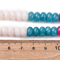 Нити градиентных бусин из натурального белого нефрита G-NH0006-A11-01