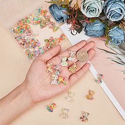 Кабошон из прозрачной смолы конфетного цвета&nbsp;RESI-CA0001-05