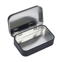 4 шт. двухцветные железные шкатулки для хранения ювелирных изделий с откидной крышкой CON-SP0001-18
