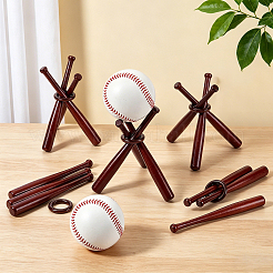 10 ensemble de mini-supports de baseball en bois&nbsp;ODIS-TW0001-06A