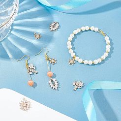 16 шт. 4 стильных подвески на стойке с покрытием из латуни с микропаве из прозрачного кубического циркония&nbsp;ZIRC-NB0001-85