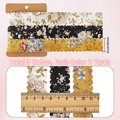 1 комплект полиэстеровой ленты с цветочным принтом OCOR-CY0002-38A