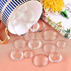 150шт 3 стиля прозрачных стеклянных кабошонов GGLA-SZ0001-43