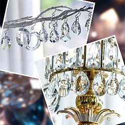 10шт прозрачные стеклянные подвески&nbsp;GLAA-SP0001-45A