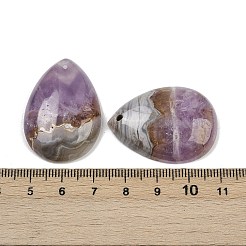 Подвески из натурального аметиста и кружевного агата G-A244-12A