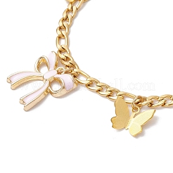 Браслеты-цепочки Figaro из нержавеющей стали 304&nbsp;BJEW-JB11604-01