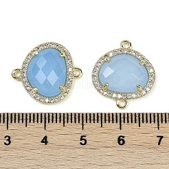 Окрашенный натуральный белый нефрит овальные граненые звенья G-B126-01G-06