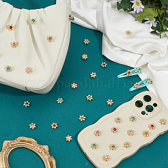 250 Stück 10 Farben Legierung Strass Cabochons&nbsp;FIND-PH0059-67