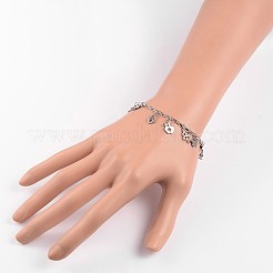 Браслеты с подвесками из нержавеющей стали BJEW-JB01927