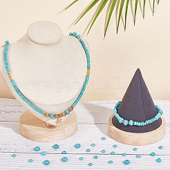 5 нити 5 стилей синтетические бирюзовые бусины нити TURQ-AR0001-40