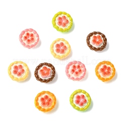 40 Stück 5 Farben undurchsichtige Harz-Decoden-Cabochons&nbsp;RESI-CJ0005-17