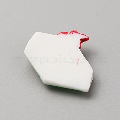 漫画の教師の日樹脂カボション  研究テーマのカボッボン  りんご  30x34.5x6mm&nbsp;RESI-WH0038-05A
