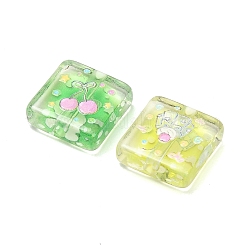 10 Stück bedruckte transparente Acrylperlen&nbsp;AC-CBA36B6-03