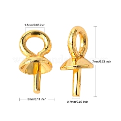 Вакуумное покрытие pvd нержавеющая сталь 304 чашка жемчужные штифты скобы булавки подвески&nbsp;LS-STAS-I120-56-G