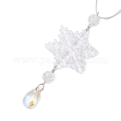 Adornos colgantes de acrílico con forma de copo de nieve&nbsp;HJEW-JM02309