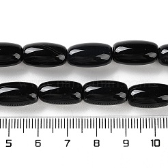 Natürliche schwarze Onyx-Achat-Perlenstränge&nbsp;G-NH0019-C05-11