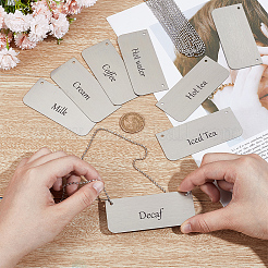 Подвесной знак из нержавеющей стали с шариковой цепочкой DIY-OC0012-66