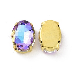 Овал пришиваем стразами DIY-E062-06G-B03