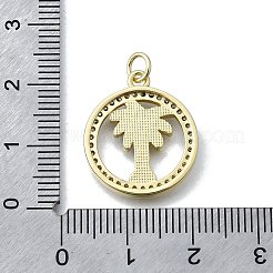 Латунные микропаве прозрачные подвески с фианитом&nbsp;KK-V010-11G