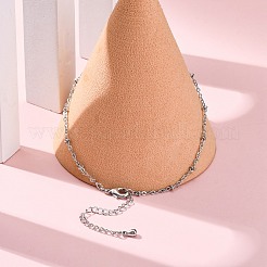 Латунные спутниковые цепи браслеты для женщин&nbsp;BJEW-G735-19P