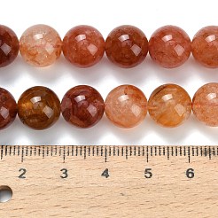 Нити бусин из натурального красного гематоидного кварца/железистого кварца класса А&nbsp;G-L642-B10-10mm