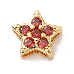 Charms ecologici in ottone con micro pavé di zirconi&nbsp;KK-D079-14G