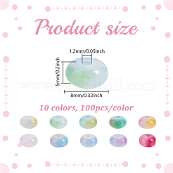 1000 шт. 10-х цветные стеклянные бусины&nbsp;DGLA-HY0001-05