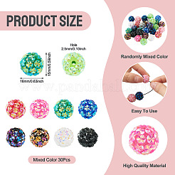 30pcs perles acryliques opaques&nbsp;OACR-TA0001-70