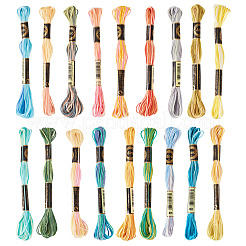 18 Knäuel 18 Farben 6-lagiges Polyester-Stickgarn&nbsp;OCOR-TA0003-49