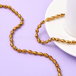 Гальванические стеклянные бусины GC881Y-3