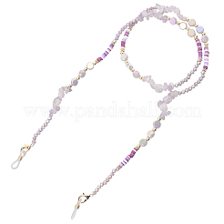 1шт полимерная глина со сплавом и кристаллами шейный ремешок для очков&nbsp;AJEW-CN0005-04C