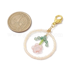 Anello fatto a mano perline di vetro decorazioni pendenti&nbsp;HJEW-MZ00067-01