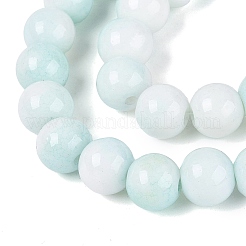 Brins de perles de verre teintées à effet ombré opaque&nbsp;GLAA-Q106-04A-07