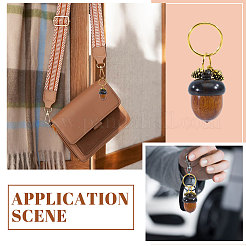 4шт брелок из дерева и сплава&nbsp;KEYC-CA00005