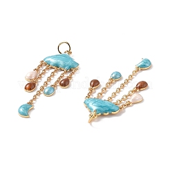 Латунь эмаль подвески&nbsp;KK-E068-VF318