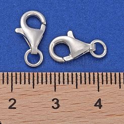 925スターリングシルバーカニカン  はんだ付けリング  スタンプ925個付き  銀  13mm  穴：2mm&nbsp;STER-K167-074C-S
