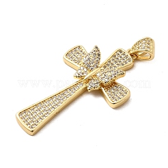 Латунные микро проложить кубического циркония подвески KK-A266-06B-G