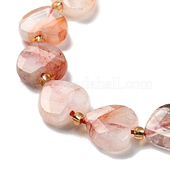 Нити бусин из натурального железистого кварца G-B044-B17-01