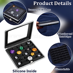 Подарочная коробка для хранения бриллиантов из искусственной кожи&nbsp;CON-WH0089-79