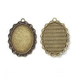 Lega ovale impostazioni ciondolo cabochon avvolgere in filigrana&nbsp;X-PALLOY-N0088-20AB-NF