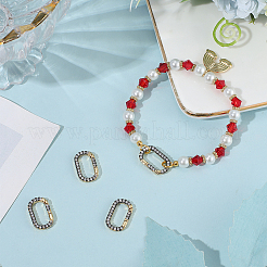 4 шт. латунные микропаве прозрачные кубические циркониевые кольца с пружинным затвором KK-SC0006-37