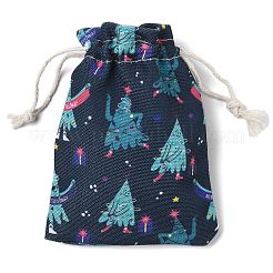 Sacs de rangement imprimés en tissu sur le thème de Noël&nbsp;ABAG-F010-02A-05
